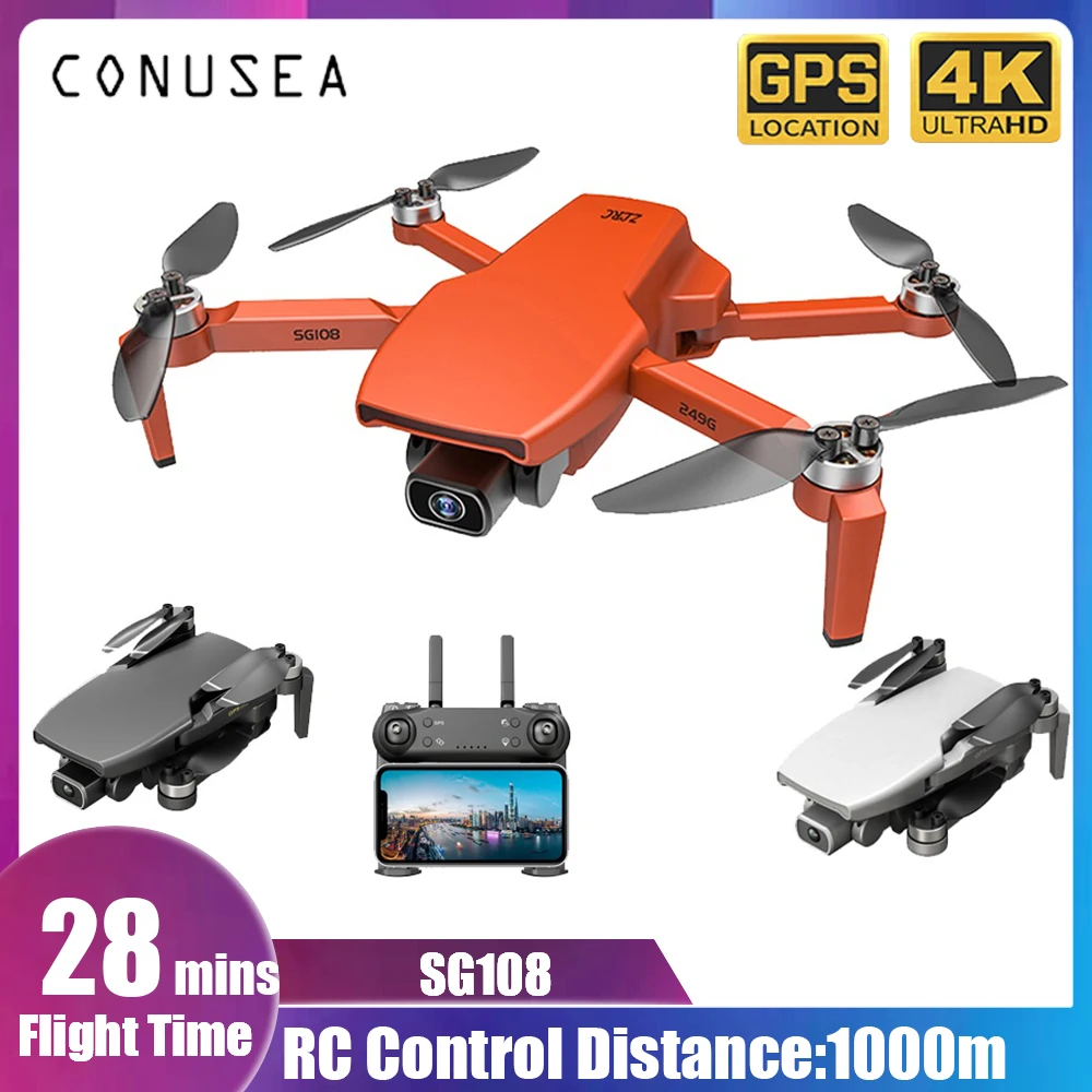 

Дрон SG108, камера 4K HD, GPS, WIFI, FPV, радиус действия 1 км