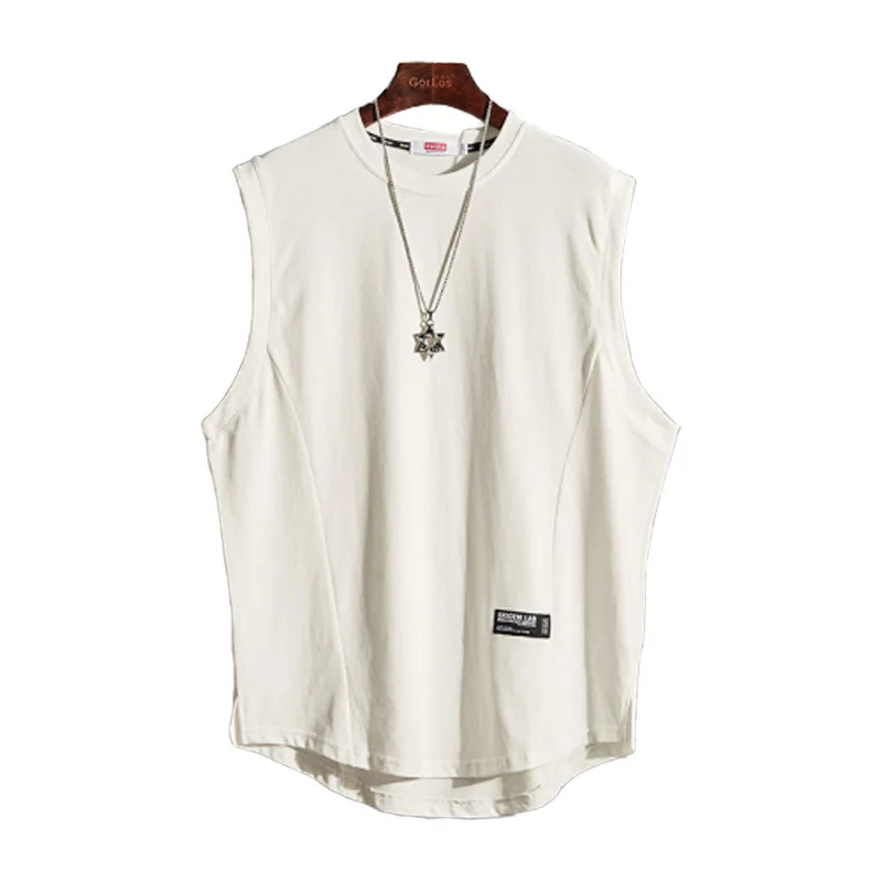 

Мужская Летняя Повседневная майка Mcikkny, однотонная хлопковая футболка без рукавов, топы для мужчин в стиле хип-хоп