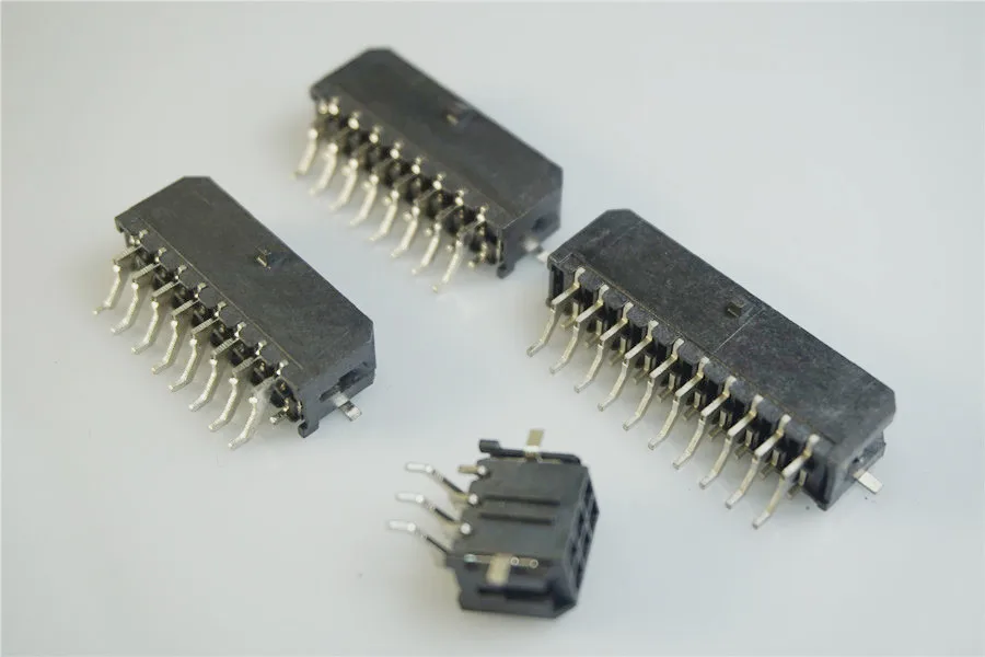 1000 шт. Micro-Fit разъем 3,0 мм Вафля двухрядные схемы 4 6 8 10 12 14 16 18 20 22 24 булавки под прямым углом SMT паяльная вкладка Олово