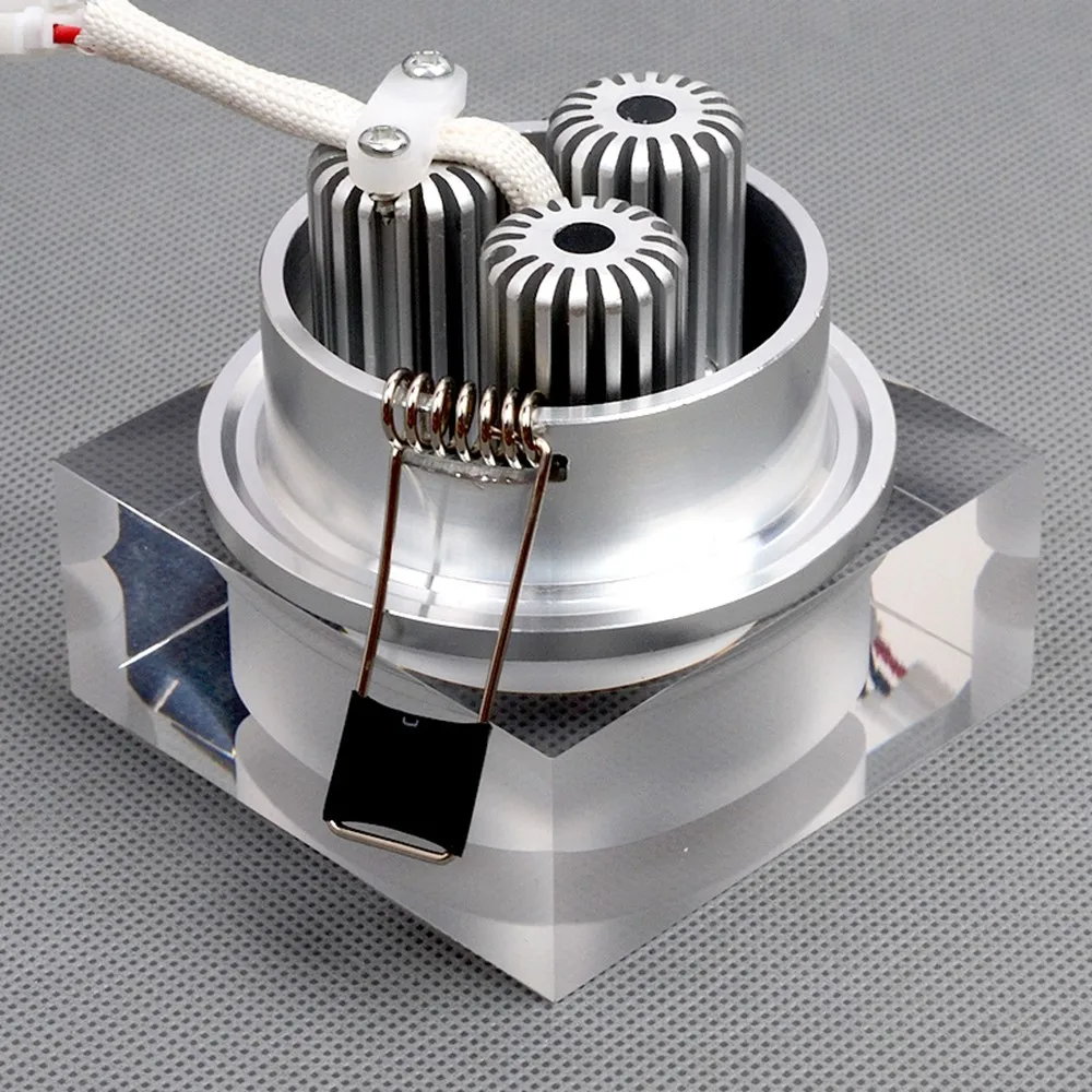 Фотолампа квадратная/круглая 1 Вт 3 5 7 Вт|led downlight|led downlight squarecrystal led |