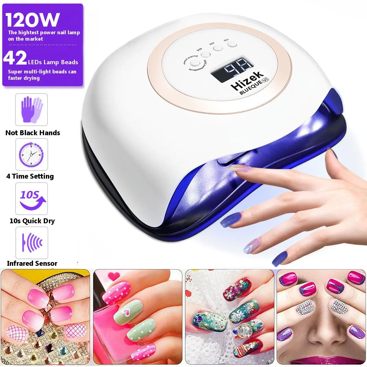 84W UV LED Nail Lamp Nail Dryer 42 LED Curing Light Gel Polish Electric Manicure  Machine Professional for Nail Art Home Salon|Nail Dryers| - AliExpress