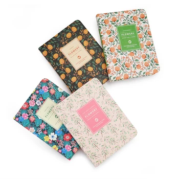 

New Arrival Cute PU Leather Floral Flower Schedule Book Diary Weekly Planner Notebook School Office Supplies Kawaii Stationery