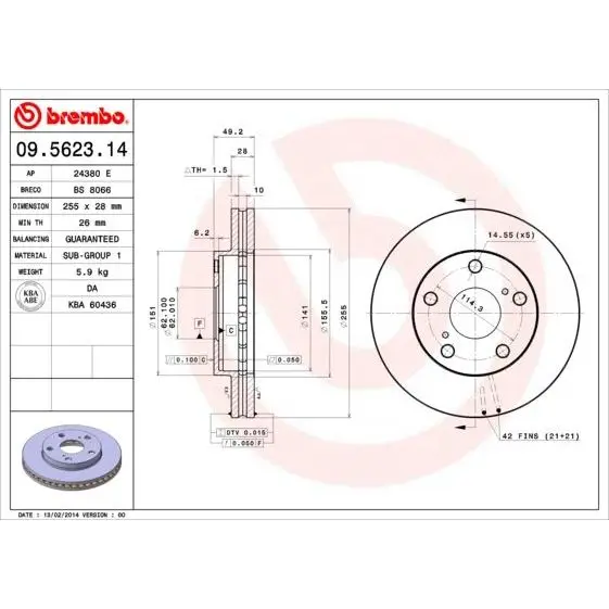 Диск тормозной TOYOTA CAMRY(V10/V20) 2.2 91-01/PICNIC 96-01 пер