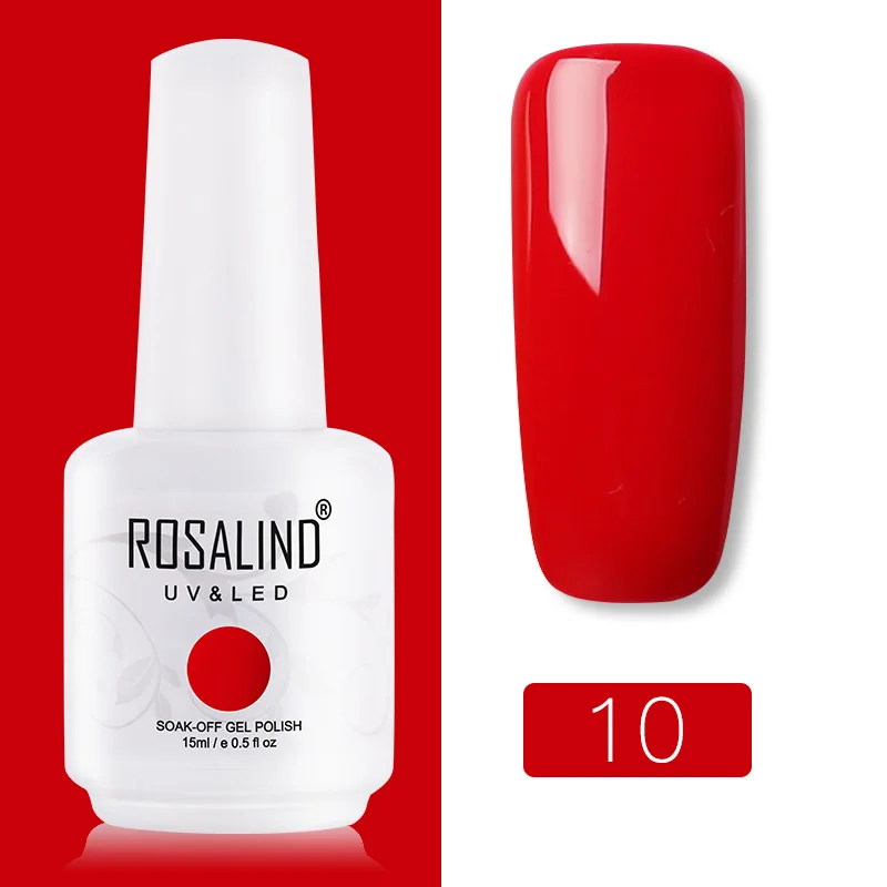 RH10 ROSALIND Гель-лак гибридные лаки для ногтей Маникюр УФ светодиодный полуперманентный гель для ногтей впитывающий Гель-лак базовое верхнее покрытие 15 мл цвет - Цвет: RH10