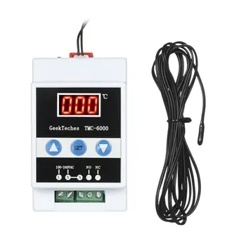 

Guide Rail Digital Temperature Controller Thermostat Refrigeration Thermoregulator TMC-6000 With Water Drop Probe/Magnet Probe