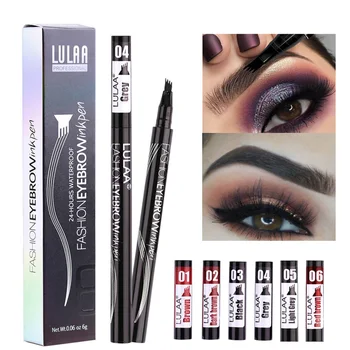 

Lulaa 6 Colors Waterproof Tattoo Long Lasting Natural Eyebrow Pen Hold-Proof