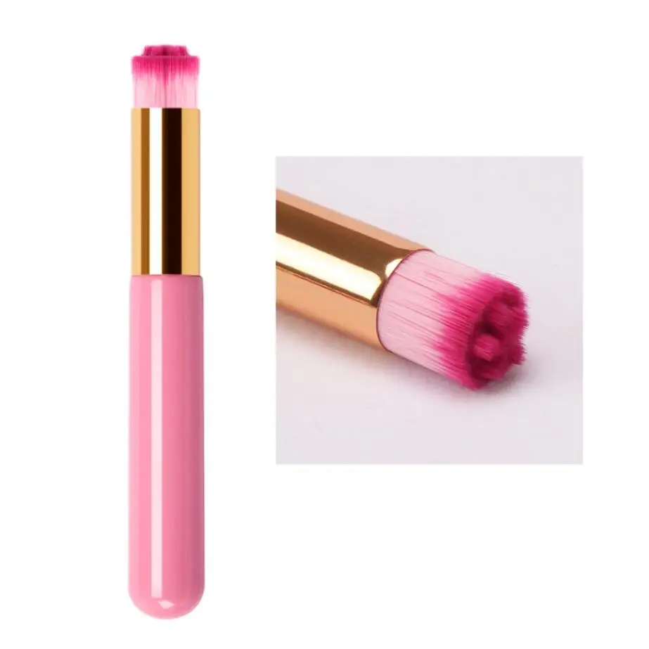1 шт., профессиональная щетка для чистки носа, мягкие нейлоновые кисти для макияжа, многофункциональный инструмент для макияжа, Прямая поставка - Handle Color: pink A