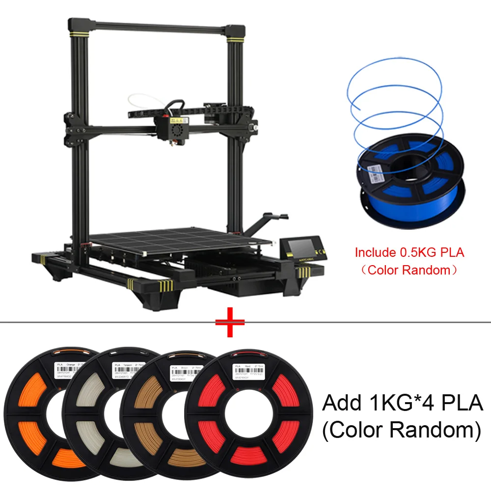 ANYCUBIC Chiron FDM 3d Printer Automatic Leveling PLA Filament FDM 3D Printer Impressora 3d printer kit - Цвет: Chiron add 4kg