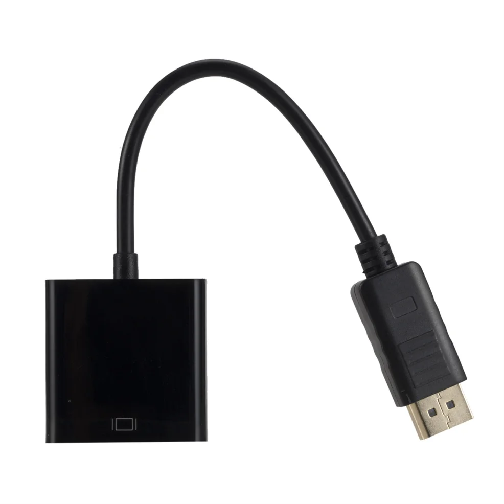 Lcckaa displayport displej levý bok lodi DP na VGA adaptér kabel pánský na ženské konvertor pro PC počítač notebook HDTV monitor projektor