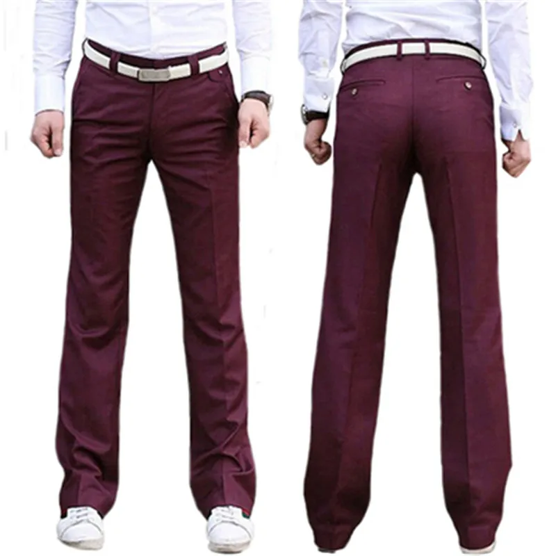 Men's Suit pants New Men's Khaki FIared pants Slim Korean version of the big Casual trousers More sizes 29-36 37
