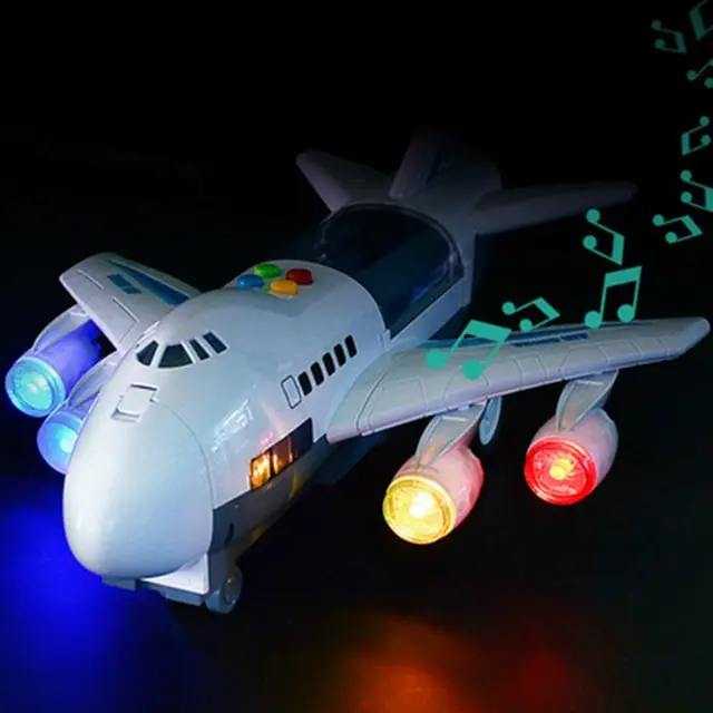Toy Aircraft Music Story Simulation Track Inertia Children'S Toy Aircraft Large Size Passenger Plane Kids Airliner Toy Car 3