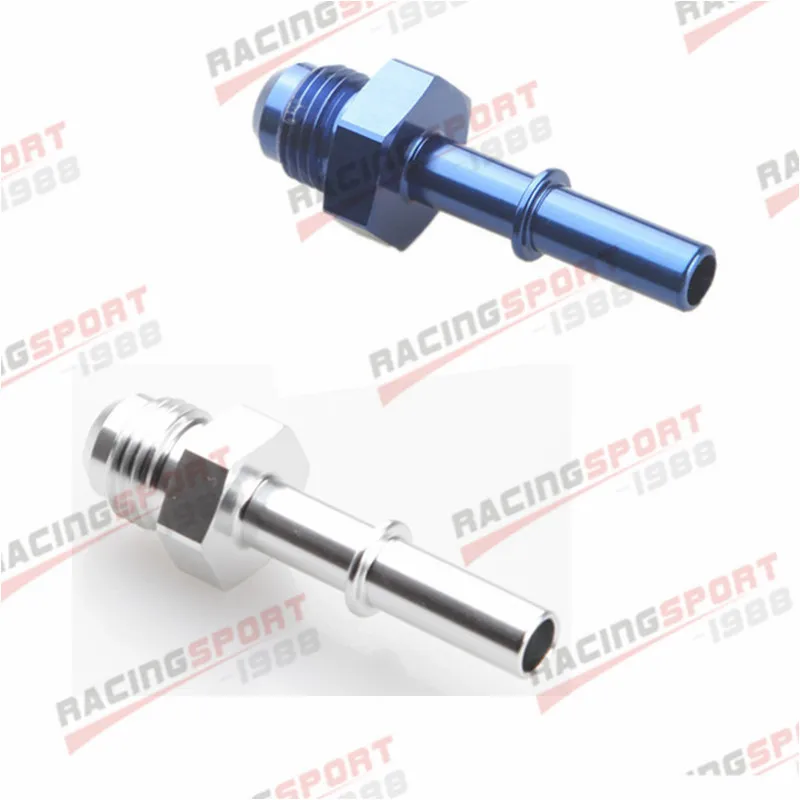

Quick Connect AN-6 6AN AN6 AN6 To 3/8" Male Fuel Line Rail Adapter SILVER/BLUE