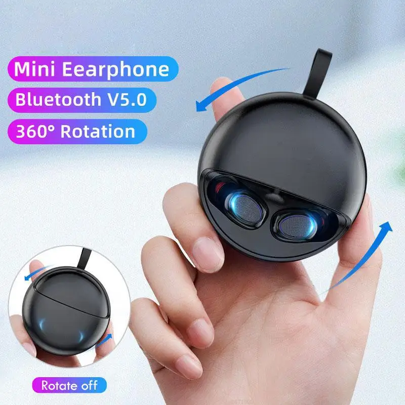 BEESCLOVER TWS Беспроводные Bluetooth мини наушники светодиодный дисплей гарнитура Hi-Fi стерео звук наушники для iOS Android телефон d40