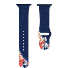 Ремешок для Apple Watch Band 4 44 мм 40 мм Iwatch Band 38 мм 42 мм Серия 2 силиконовые браслеты с Pecking Opera style