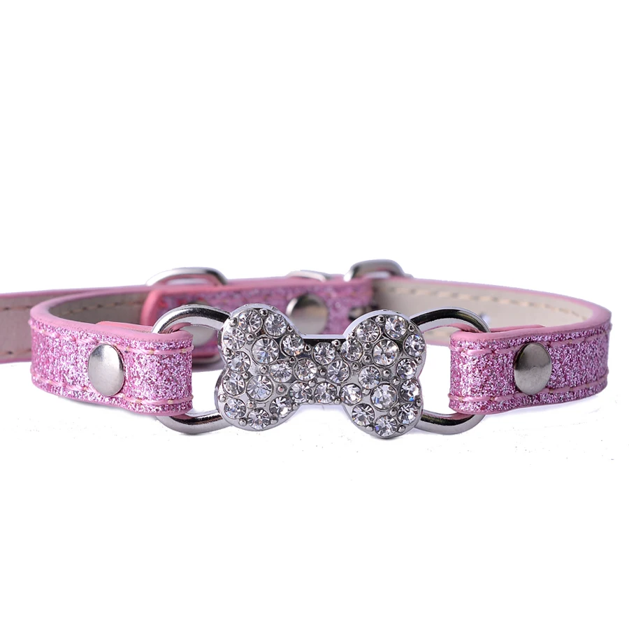 5Colors Pu Leather Cat Collars Rhinestones Bowknot Charm Pet Puppy Neck Strap Adjustable 8-11'' Cat Supplies 5Colors Pu Leather Cat Collars Rhinestones Bowknot Charm Pet Puppy Neck Strap Adjustable 8-11'' Cat Supplies