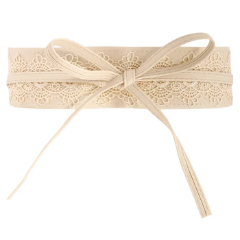 

Korean Style Exquisite Fashion Design Belt Black Wide Corset Waist Lace Belt Female Waistband Accessories