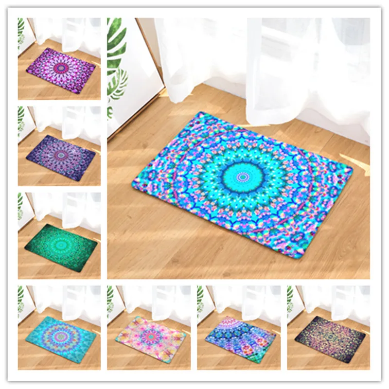 

Geometric Print Carpet Anti-slip Floor Mat Mandala Boho Print Bathroom Kitchen Door Mat 40x60 50x80cm Area Rugs