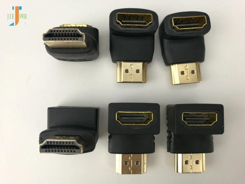 90 градусов позолоченный HDMI адаптер разъем типа А штекер гнездо для 1080p 3D ТВ HDTV