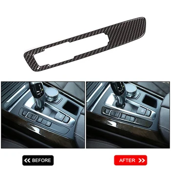 

JEAZEA Carbon Fiber ABS Plastic Central Control Mode Button Frame Fit For BMW X5 X6 2014 2015 2016 2017 2018 Car Accessories
