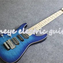 Suneye синяя левша электрогитара Tom Anderson Стиль 7 Струнная Гитара Электрический клен гриф на заказ Гитарный комплект