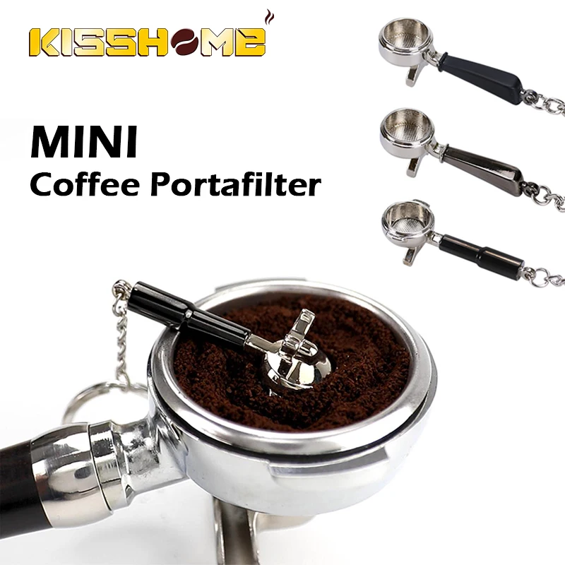 Creative Coffee Keychain Keyring Portable Mini Portafilter Tamper