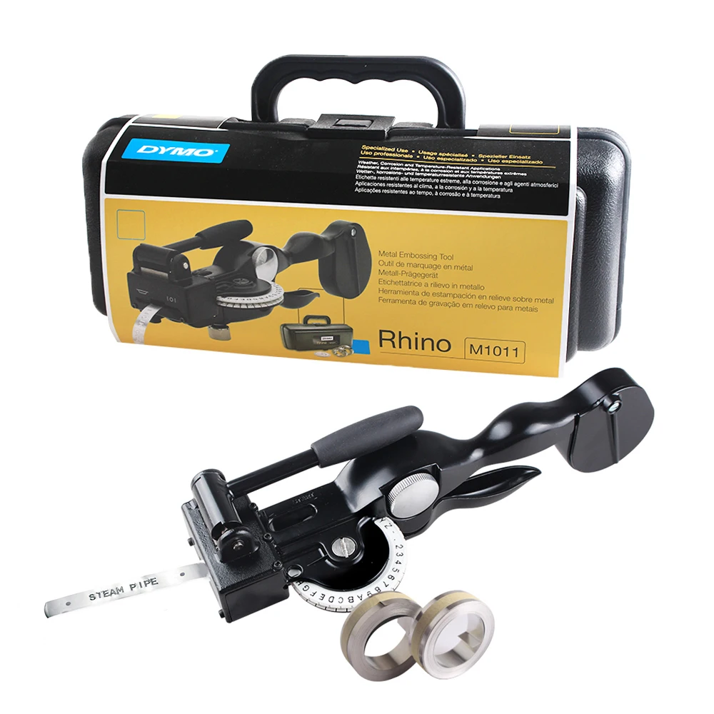 DYMO M1011 Manual Llabeling Mesin Mesin Tik Label Printer untuk Dymo 3D 35800 31000 32500 Label Embossing Label Maker - AliExpress Komputer & Kantor