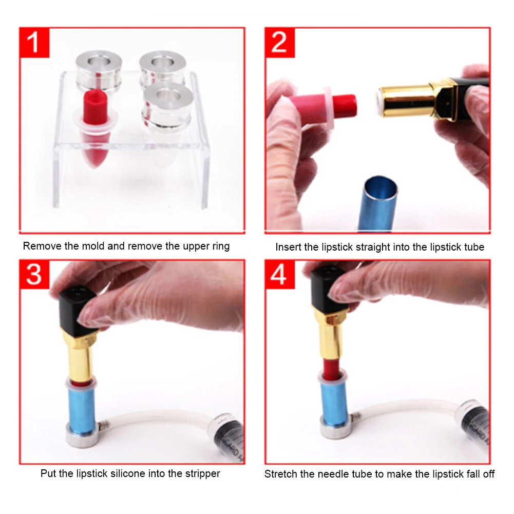Силиконовая форма для помады, алюминиевое кольцо, подставка-держатель, сделай сам, бальзам для губ, инструменты для рукоделия, подходит для диаметром 12,1 мм, трубка для помады