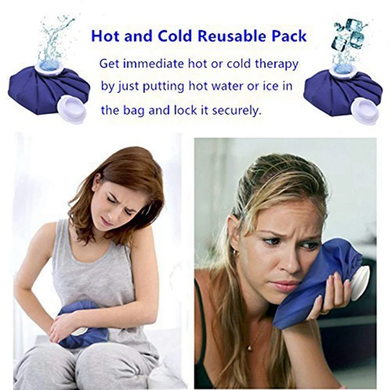 Мешки льда с ремнями, горячий холодный терапия многоразовый пакет для льда пакет и обернуть для головы, плеча, спины, колена.(9 дюймов, синий