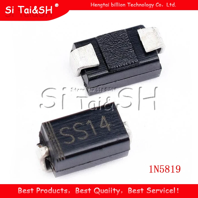 100 шт. sma 1N5819 SMD IN5819 1A 40В do-214ac Диод Шоттки ss14 | Электронные компоненты и