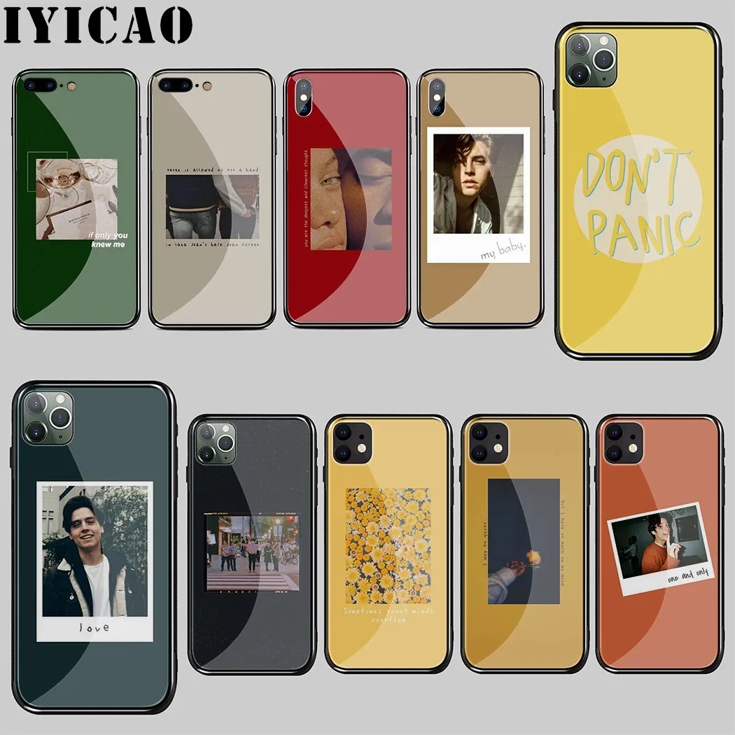 Funny pictures text TPU Novelty Fundas Tempered Glass Case for iphone 5 5S SE 6 6S 7 8 Plus 11 Pro X XR XS Max Cover |