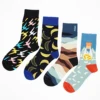 Novelty Art Van Gogh Cotton Women Socks Kawaii Harajuku Renaissance Abstract Beer Animal Fruit Happy Funny Casual Socks Men ► Photo 2/6