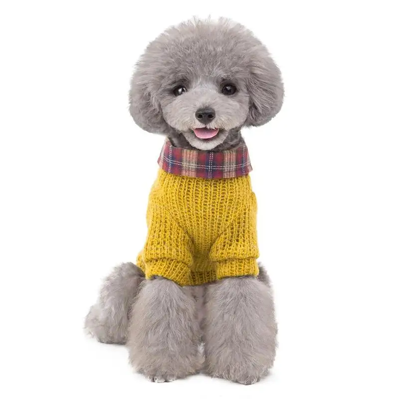 Pet dog clothes pet winter clothes pet clothes pet supplies fashion cute Lapel sweater Small Medium Dog Puppy Yorkshire Outfit