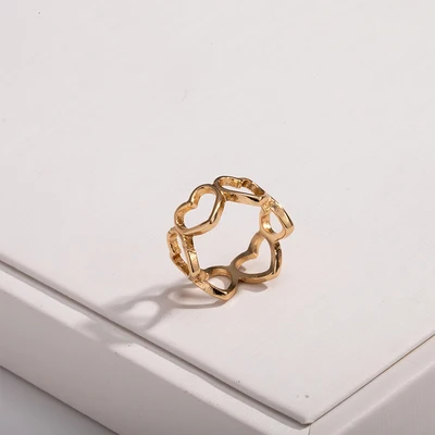 AOMU Корея простые металлические геометрические круглые человеческие Кольца для лица для женщин полая бабочка ювелирное модное кольцо набор