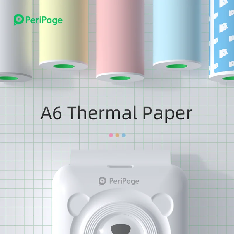 PeriPage 56x30mm Thermal Paper label Paper Sticker Paper For Thermal Pocket Mini Printer A6 A8