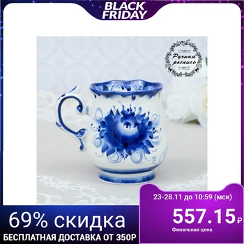 

Glass "morning", gzhel, porcelain, 11x12 cm 4177680