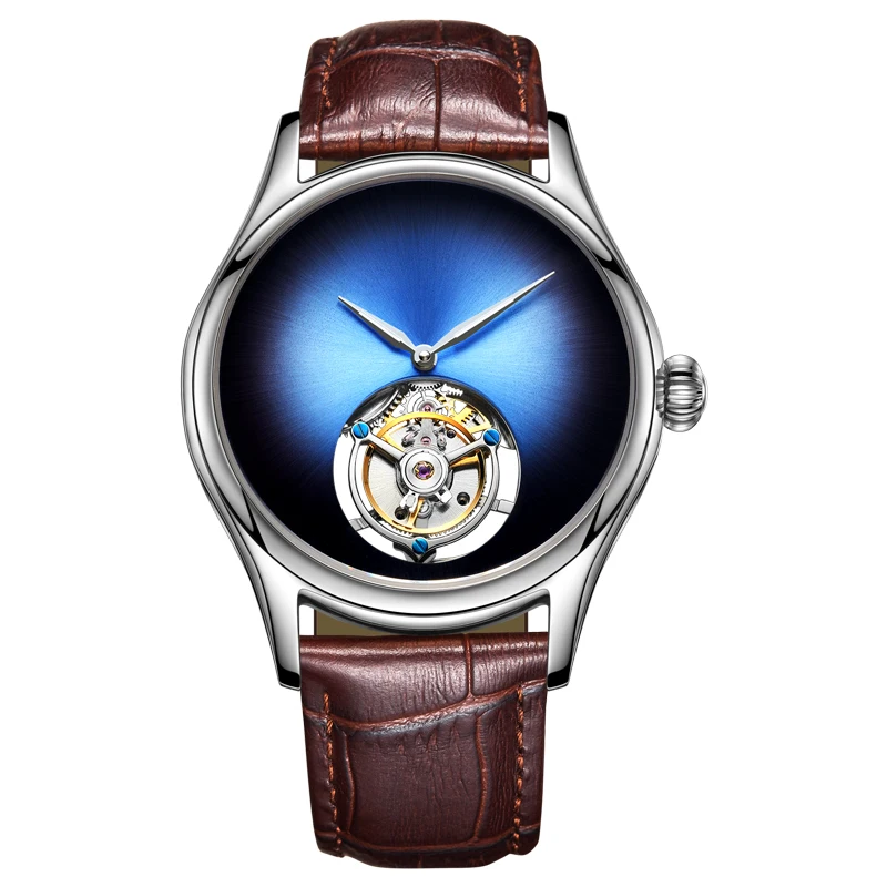 Guanqin роскошные часы Tourbillon механические мужские часы настоящий бренд водонепроницаемые Tourbillon часы мужские часы - Цвет: B