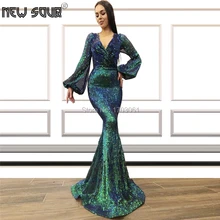 Блестящие пайетки Зеленые Вечерние платья Дубай Roe De Soree кутюр турецкое платье для выпускного вечера Длинные вечерние исламские свободные платья Саудовская Аравия