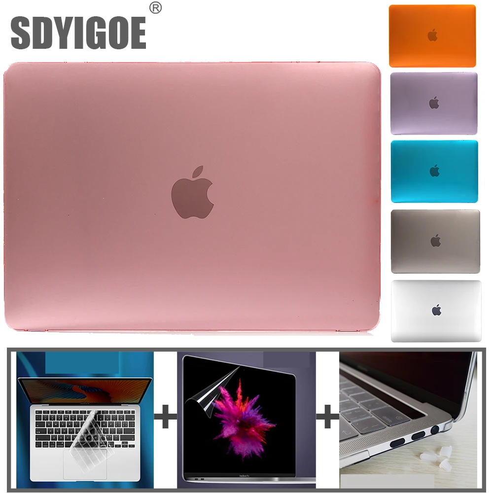 Для Macbook Air 13 12 3 &quotкристально прозрачные чехлы для Pro13 15 16 Сенсорная панель Крышка