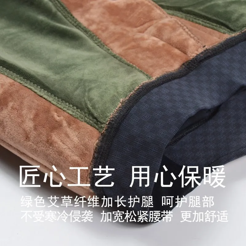 

BOY'S Thick Small CHILDREN'S Leggings Women's Children Pocket Slim Fit Camel Fiber Cotton-padded Trousers Big Kid Warm inside We