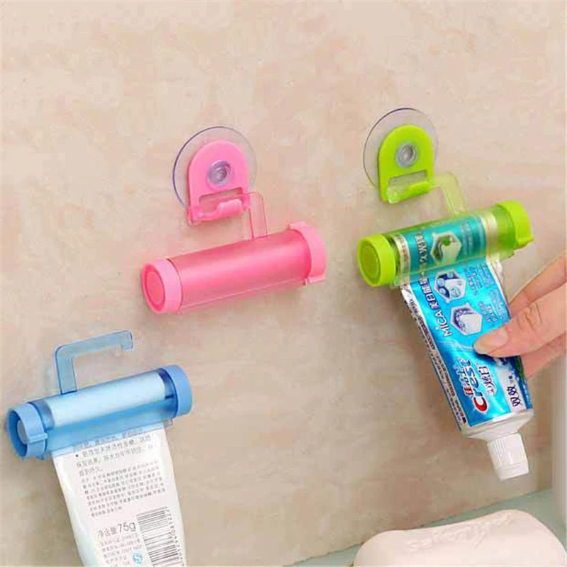 Plastic Rolling Tube Squeezer Toothpaste Dispenser Sucker Holder Dental Cream Bathroom Manual Syringe Gun | Дом и сад