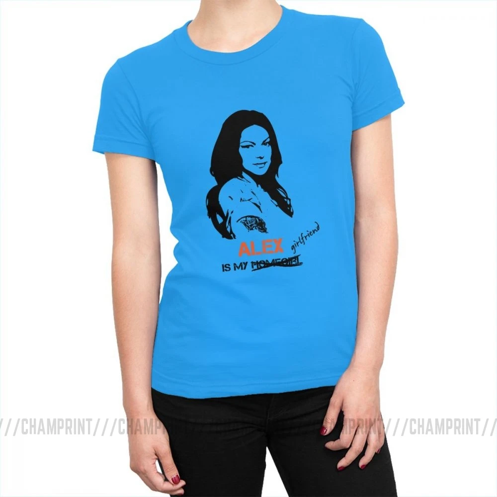 Alex Vause Is My Girlfriend, женская футболка, оранжевый, новинка, черные топы, футболки OITNB tv Vogue, футболки, винтажная одежда для женщин - Цвет: Spider Baby Blue