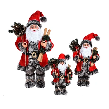 

Christmas Decorations 2021 New Year's Gift Santa Claus Doll High Grade Navidad Home Ornaments Children's Toy Gifts 30/45/60 Cm