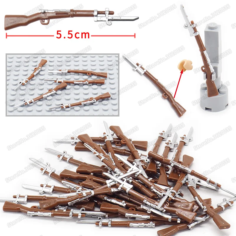 

Legoinglys Military Figures Weapons Soldier Silver Thorn Knife Gun Building Blocks Model Moc Army Ww2 Legion Child Christmas Toy