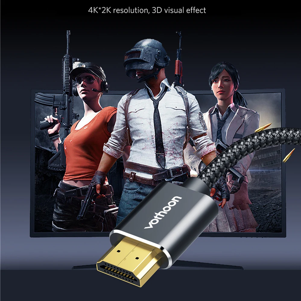 Кабель votoon 4K 60Hz HDMI 2 0 кабель к Ethernet для проектора PS3 HD LCD Apple TV компьютерный ноутбук