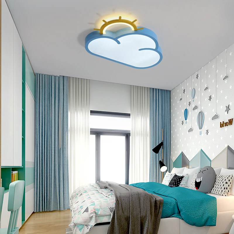 Светодиодный потолочный светильник-люстра с облаками, потолочный светильник для детей и детей, светильник для спальни, современная люстра для детей
