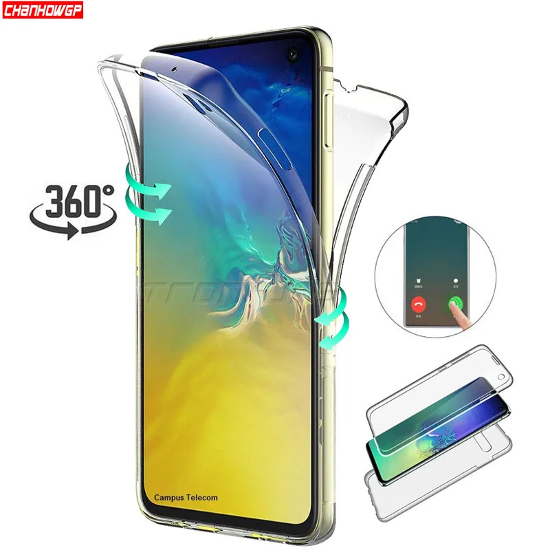 Двойной чехол 360 для Samsung Galaxy Note 10 Plus мягкий силиконовый из ТПУ + защитный S10 Lite