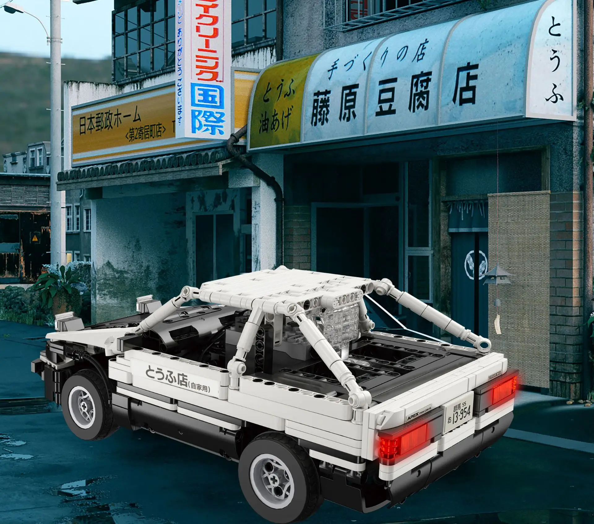 Superi 18K Initial D Toyota AE86 Modell 862 шт, совместимые технические детские игрушки, кирпичи, рождественский подарок, 4px To DE
