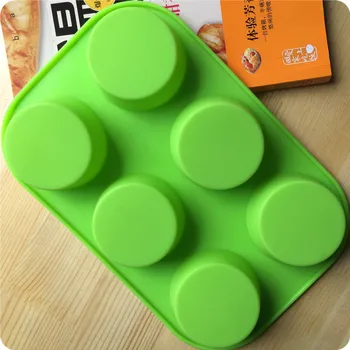 

Hot Selling Round Silicone Bakeware Cake Molds 6 Holes Muffin Cupcake Molds Handmade Soap Molds Cake Baking Tools E899