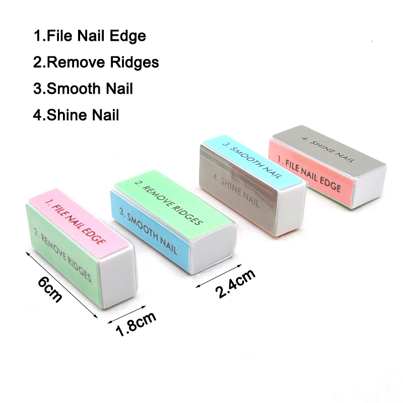 Polimento de Lixa de Lixa de Unhas Bloco de Esponja Salão de Beleza Atacado Prego Portátil Pedicure Manicure Todo Gel uv Unha Polonês 200 Pçs 9 Lixas e polidores de unha