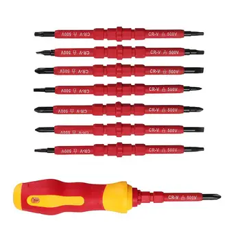

Electric Tools Insulated Electrical Single Head 7Pcs/set Hand Screwdriver Tools Magnetic Herramientas Electricas